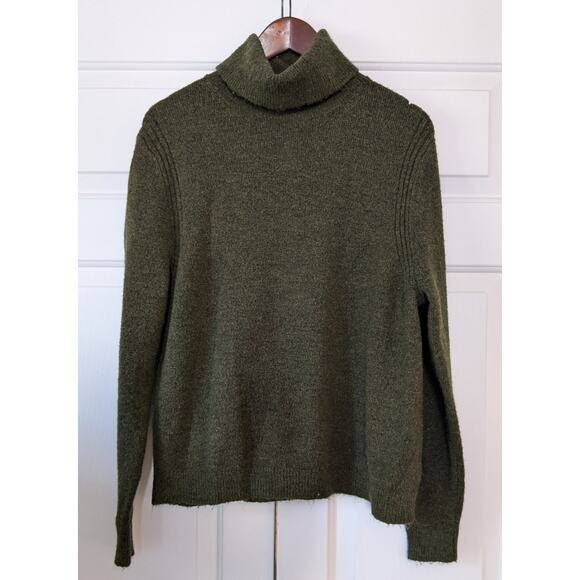 A New Day Cozy Soft Dark Green Turtleneck Sweater - Picture 1 of 6